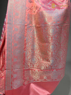 Premium Mashru Katan Silk Banarasi Saree - All Over Jaal Pattern