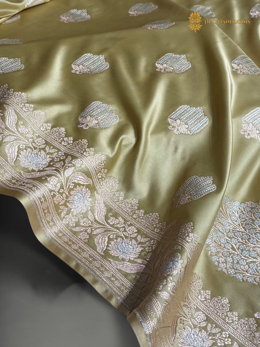 Premium Mashru Katan Silk Banarasi Saree - All Over Motifs
