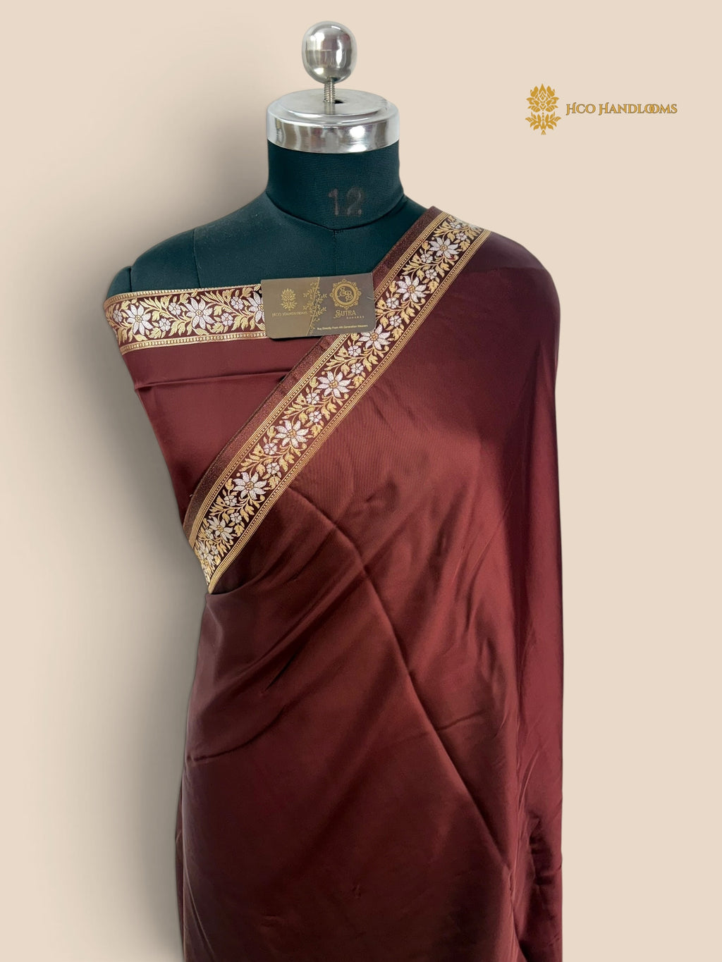 Premium Mashru Crepe Silk Banarasi Saree - All Over Plain Body