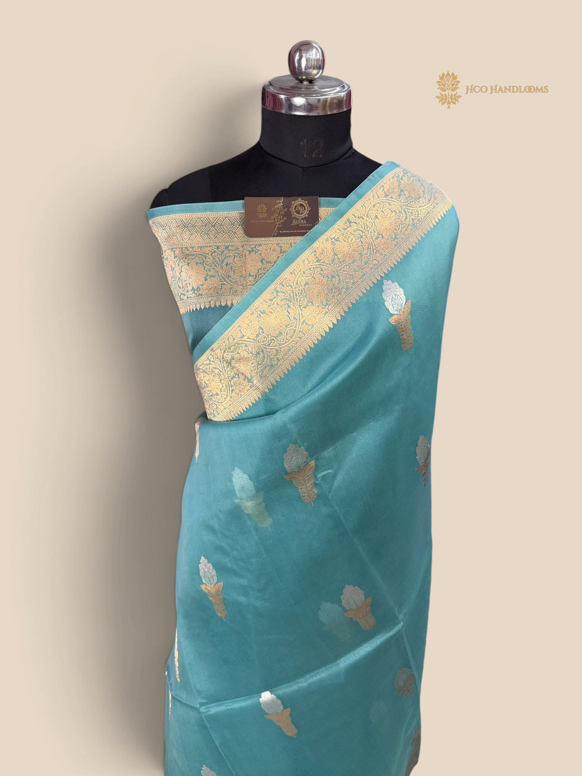 Pure Kora Silk Handloom Banarasi Saree - Meenakari Kadhua Motifs