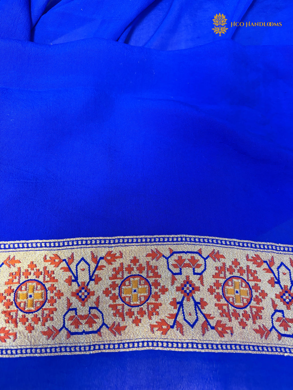 Pure Khaddi Georgette Silk Handloom Banarasi Saree - All Over Meenakari Jangla