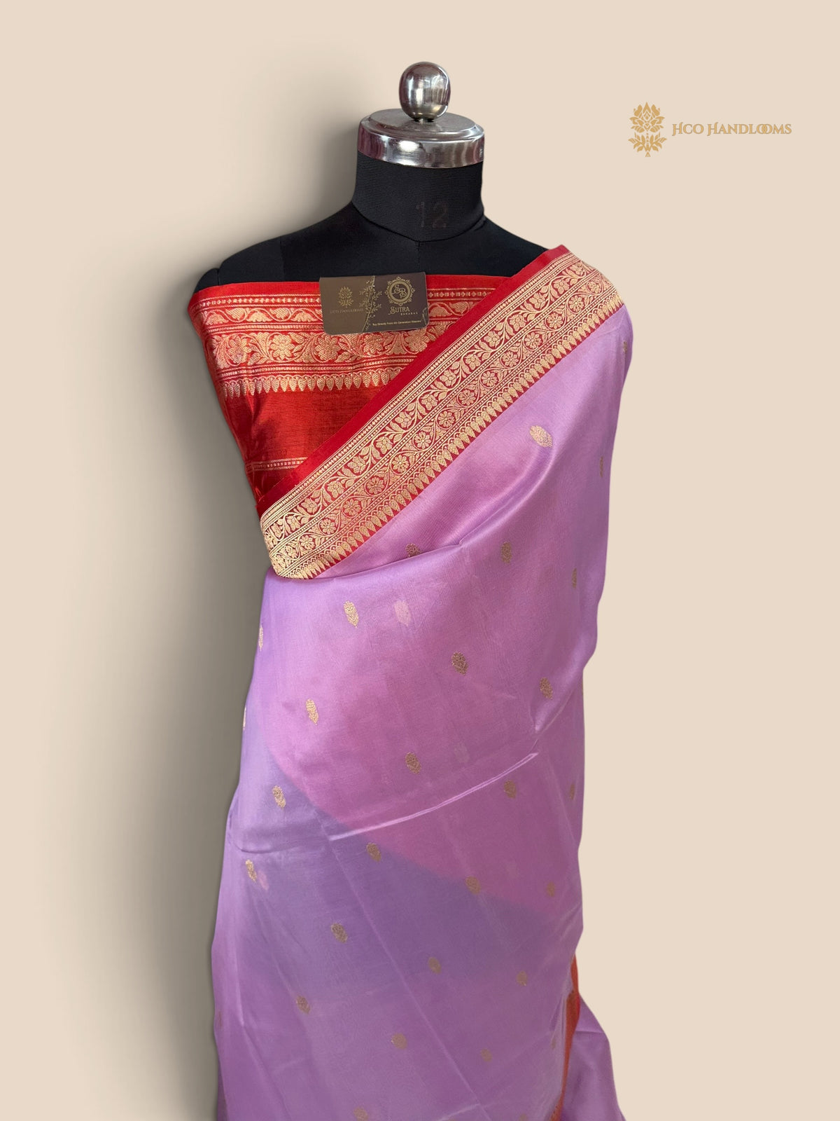 Contrast Pure Kora Silk Handloom Banarasi Saree - Kadhua Motifs