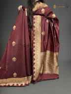 Pure Mango Katan Silk Handloom Banarasi Saree - All Over Kadhua Motifs