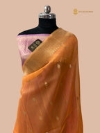 Pure Kora Silk Handloom Banarasi Saree - All Over Kadua Motifs