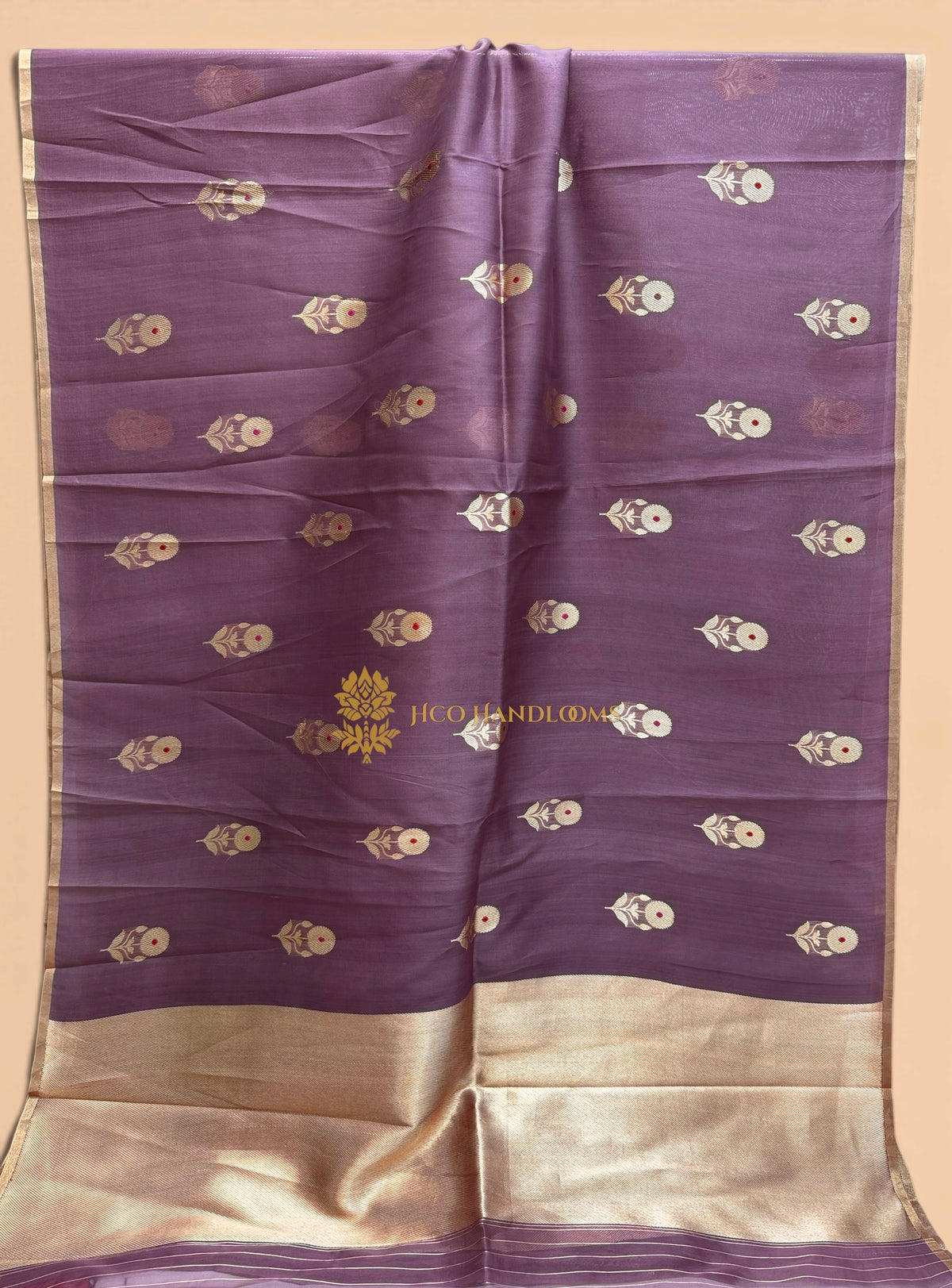 Pure Kora Silk Handloom Banarasi Saree - Meenakari Kadhua Motifs