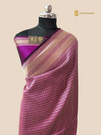 Purple Premium Soft Katan Silk Tanchui Brocade Banarasi Saree