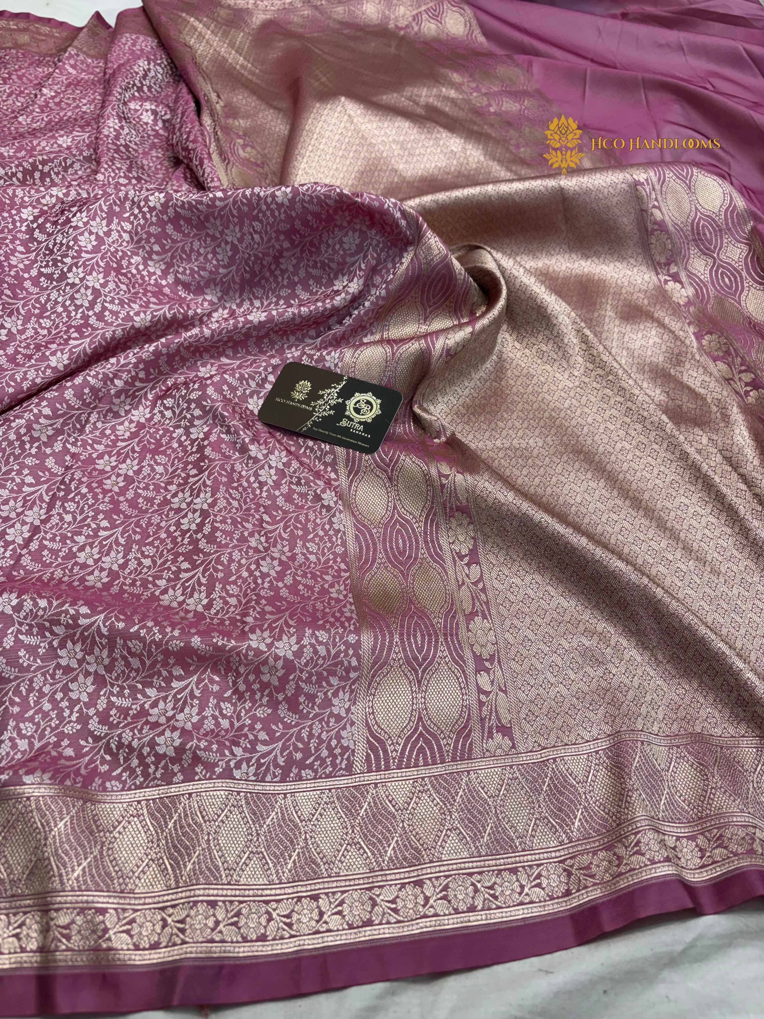 Premium Mashru Katan Silk Banarasi Saree - All Over Tanchui Brocade
