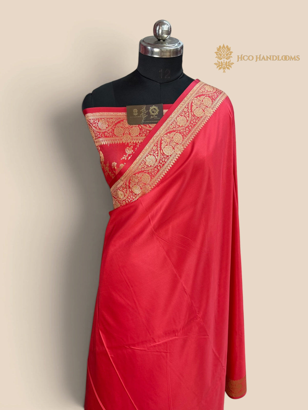 Rani Pink Premium Mashru Katan Satin Silk Banarasi Saree with Plain Body