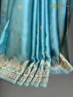 Pure Mashru Crepe Silk Banarasi Saree - All Over Motifs