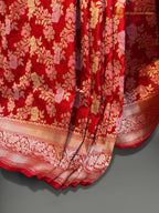 Pure Katan Silk Handloom Banarasi Saree - All Over Meenakari Jangla