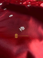 Premium Mashru Katan Silk Banarasi Saree With Floral Motifs