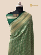 Green Premium Soft Katan Silk Tanchui Brocade Banarasi Saree
