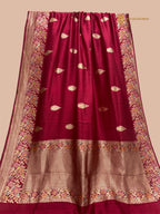 Pure Mango Katan Silk Handloom Banaras Saree - All Over Kadhua Motifs