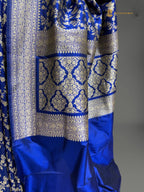 Regal Pure Katan Silk Handloom Banarasi Saree - All Over Jaal Work