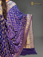 Premium Mashru Katan Silk Banarasi Saree - All Over Jaal Pattern