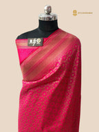 Hot Pink Premium Soft Katan Silk Tanchui Brocade Banarasi Saree