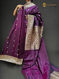 Pure Katan Silk Handloom Banarasi Saree - All Over Kadhua Motifs