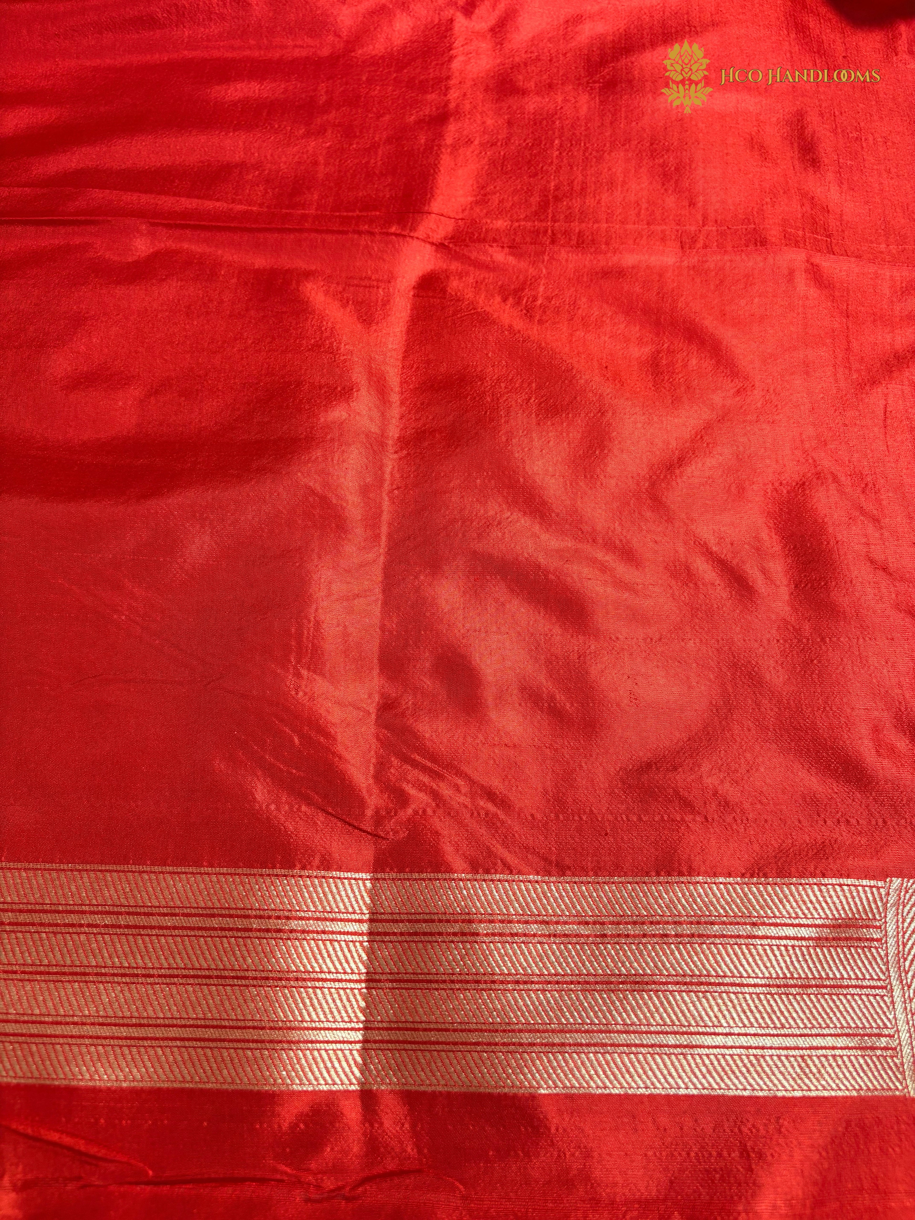 Pure Katan Silk Handloom Banarasi Saree - All Over  Floral Tanchui Brocade