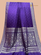 Regal Purple Premium Mashru Katan Silk Banarasi Saree - All Over Floral Motifs