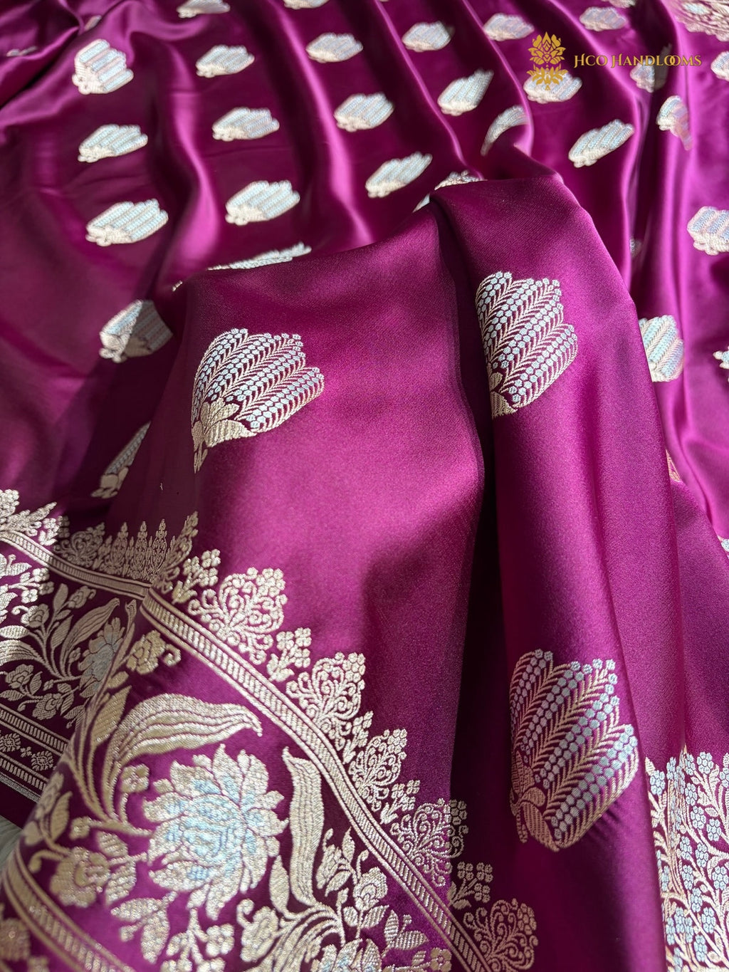 Premium Mashru Katan Silk Banarasi Saree - All Over Motifs
