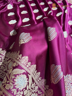 Premium Mashru Katan Silk Banarasi Saree - All Over Motifs
