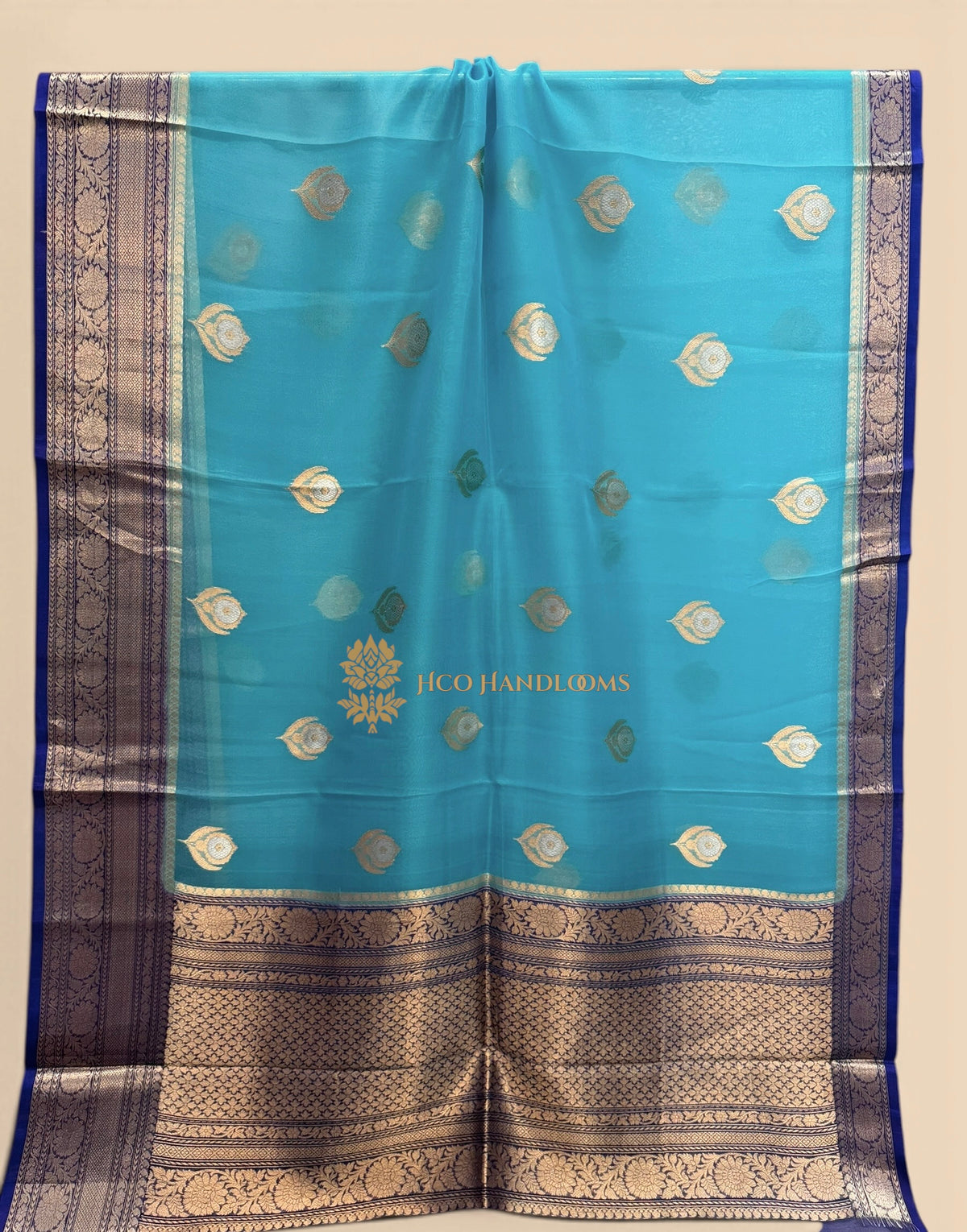 Pure Kora Silk Handloom Banarasi Saree - Meenakari Kadhua Motifs