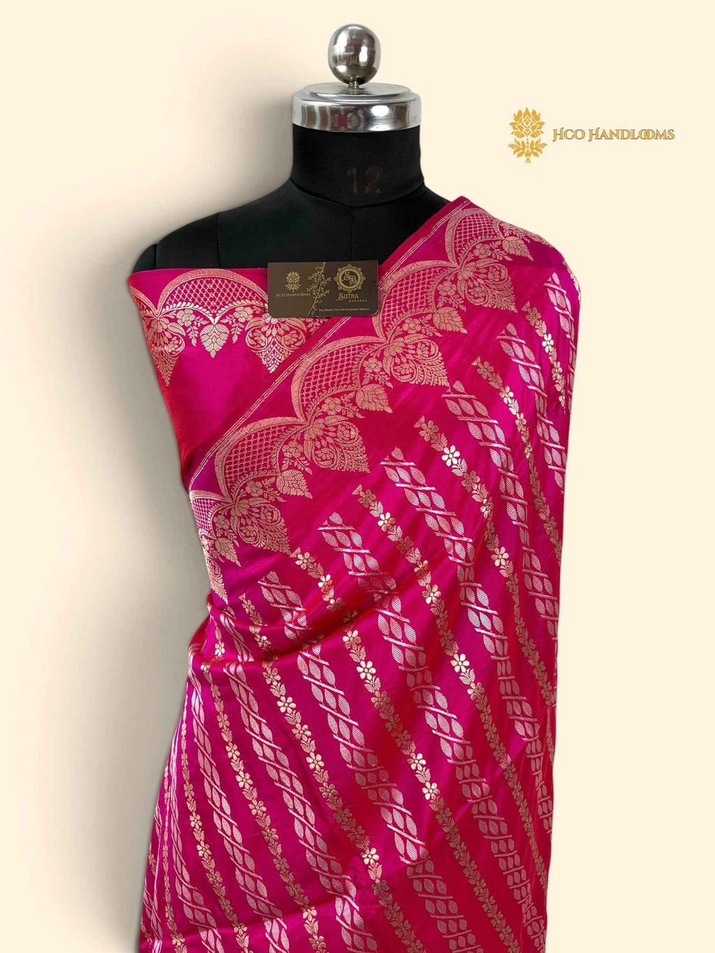 Pure Katan Silk Handloom Banarasi Saree - All Over Kadhua Jangla Work