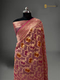 Rangkat Pure Kora Silk Handloom Banarasi saree - All Over Jaal
