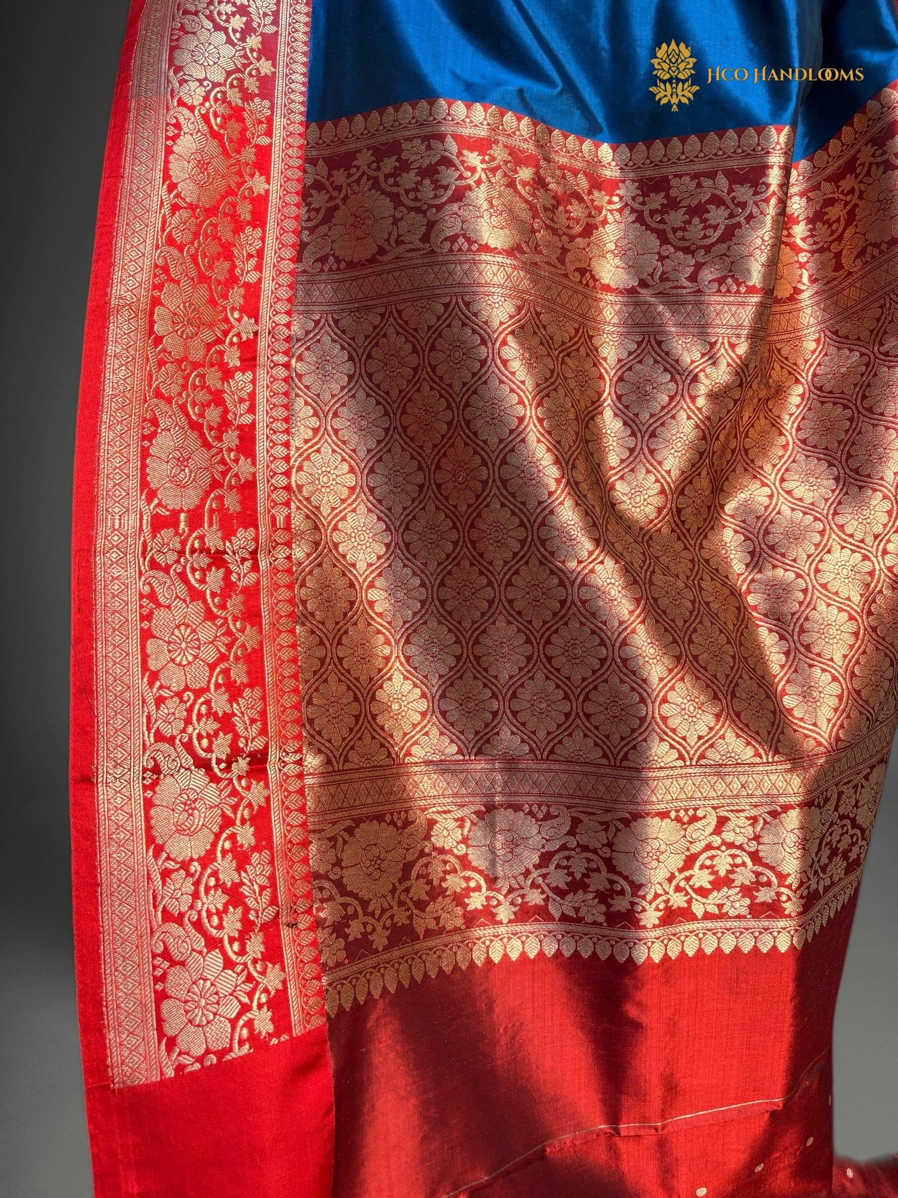 Pure Mango Katan Silk Handloom Banarasi Saree - All Over Kadhua Motifs