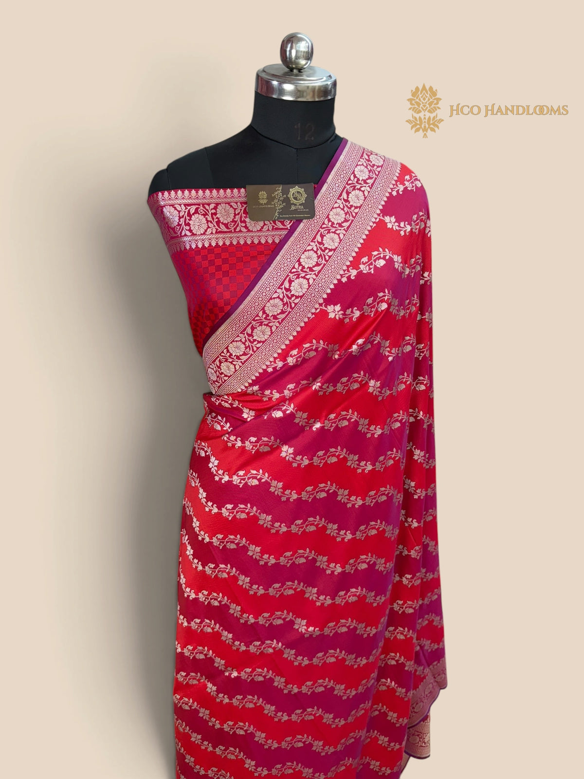 Premium Mashru Katan Silk Banarasi Saree - Rangkat Lahariya