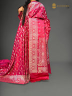 Premium Mashru Katan Silk Banarasi Saree - All Over Jaal Pattern