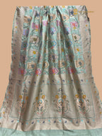 Rangkat Pure Katan Silk Handloom Banarasi Saree - All Over Jangla Motifs