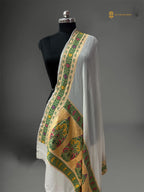 Pure Georgette Meenakari Banarasi Handloom Dupatta