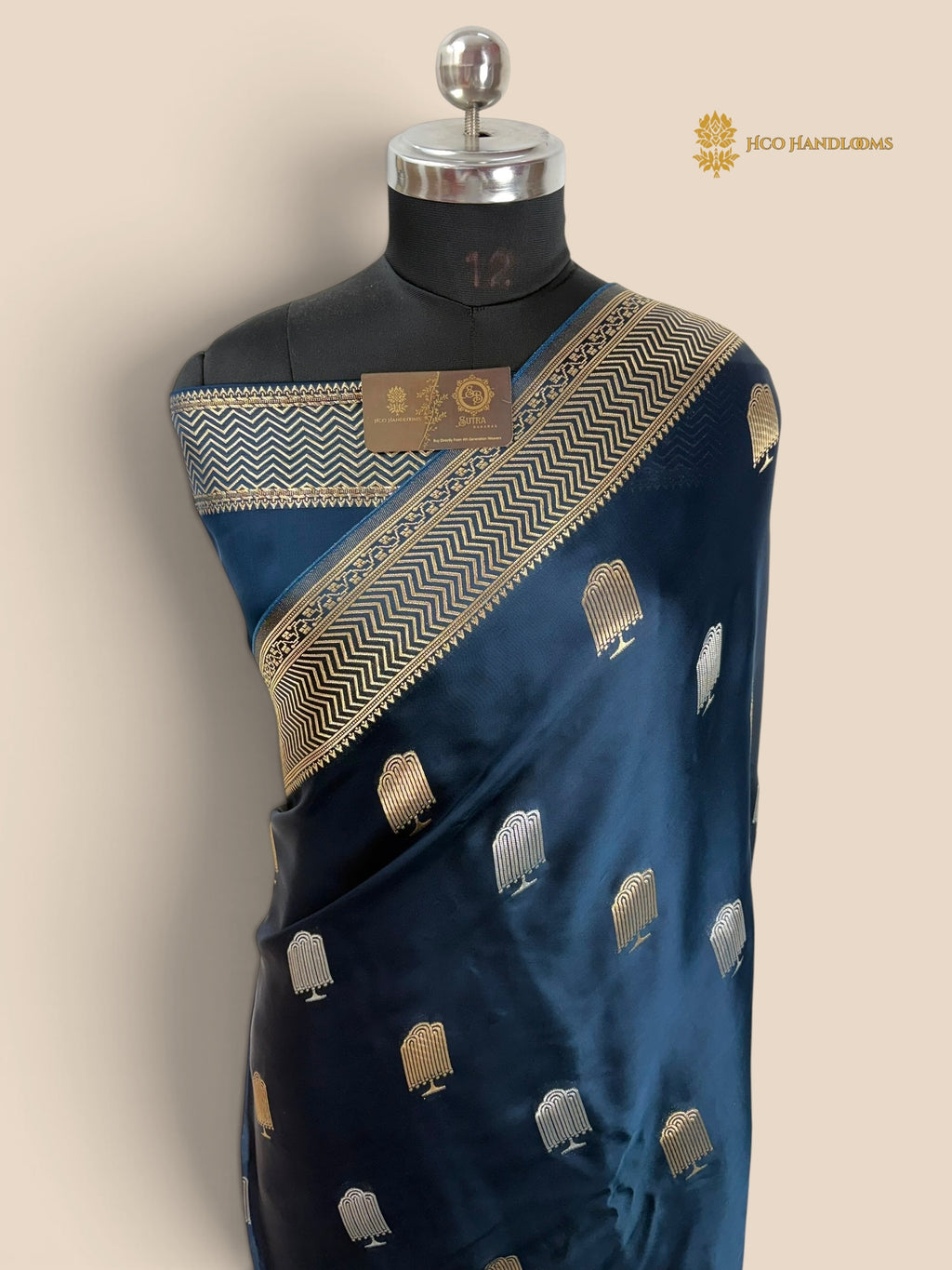 Premium Mashru Crepe Banarasi Saree - All Over With Motifs