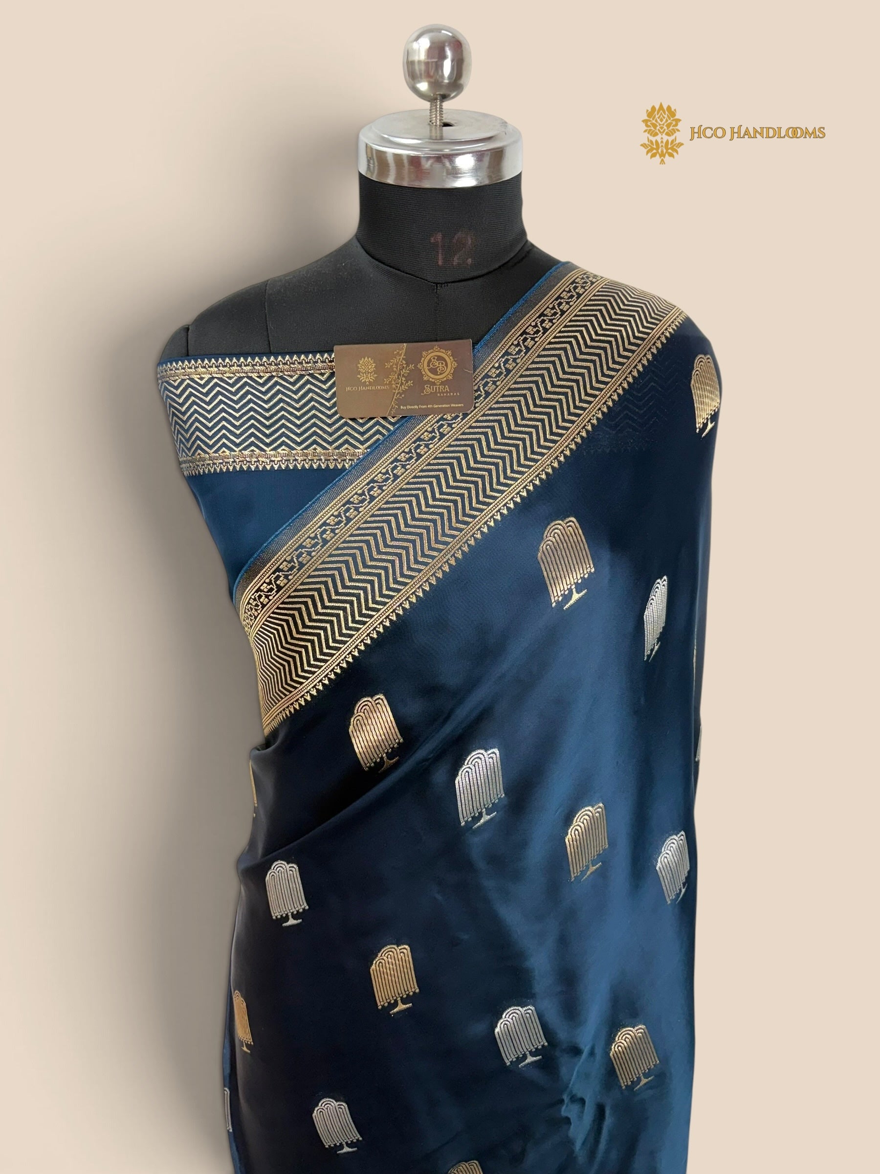 Premium Mashru Crepe Banarasi Saree - All Over With Motifs