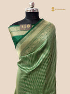 Green Premium Soft Katan Silk Tanchui Brocade Banarasi Saree