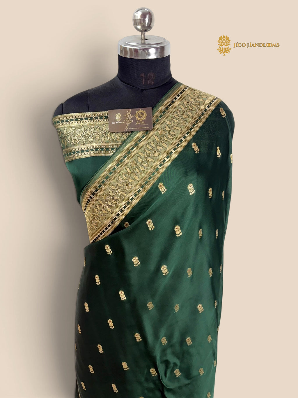 Premium Mashru Crepe Banarasi Saree - All Over Motifs