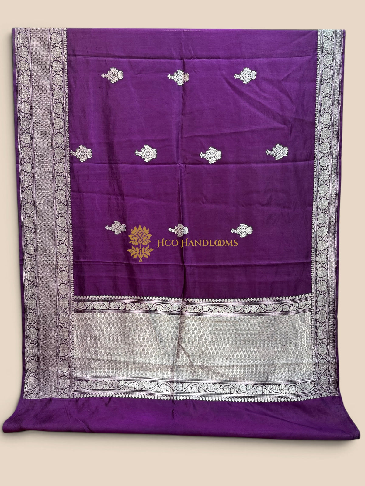 Purple Pure Mango Katan Silk Handloom Banarasi Saree - Kadhua Motifs