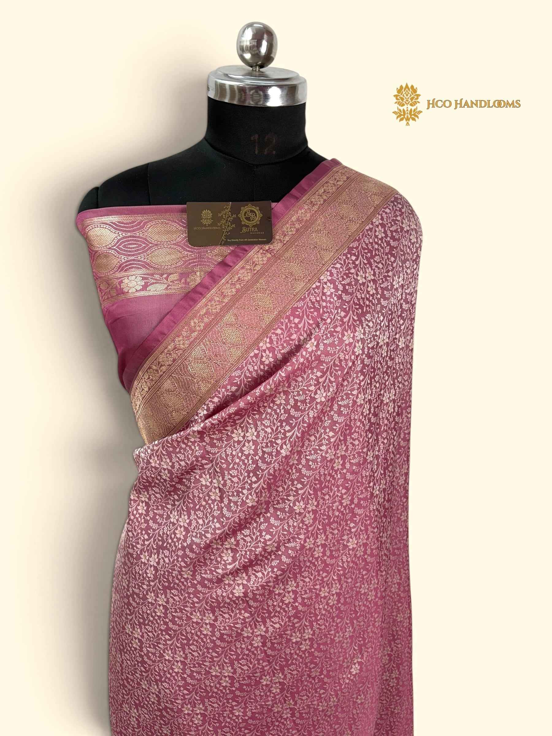 Premium Mashru Katan Silk Banarasi Saree - All Over Tanchui Brocade