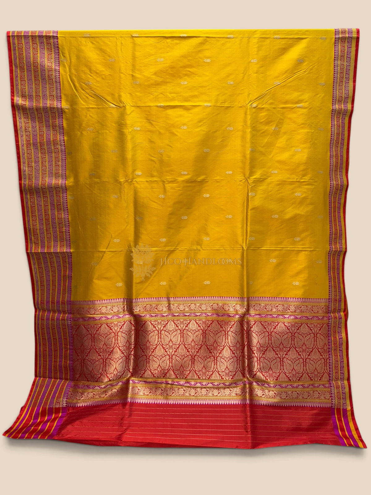 Contrast Pure Katan Silk Handloom Banarasi Saree - Kadhua Motifs