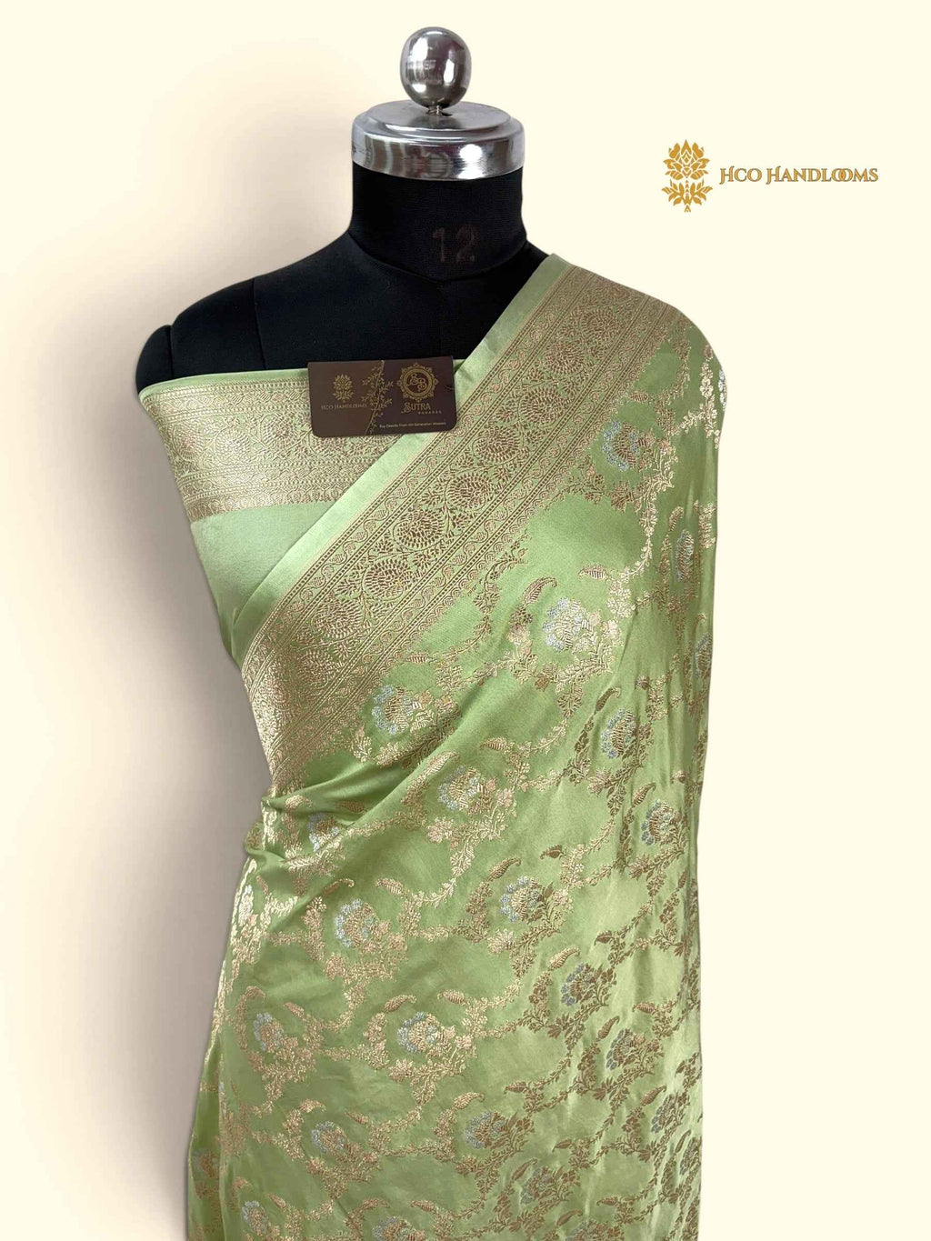 Premium Mashru Katan Silk Banarasi Saree - All Over Jangla
