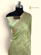 Premium Mashru Katan Silk Banarasi Saree - All Over Jangla