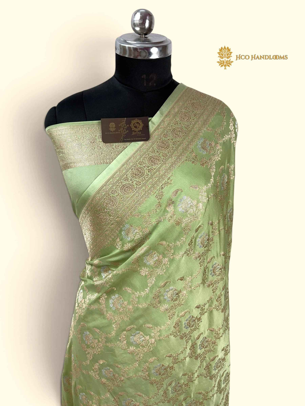 Premium Mashru Katan Silk Banarasi Saree - All Over Jangla