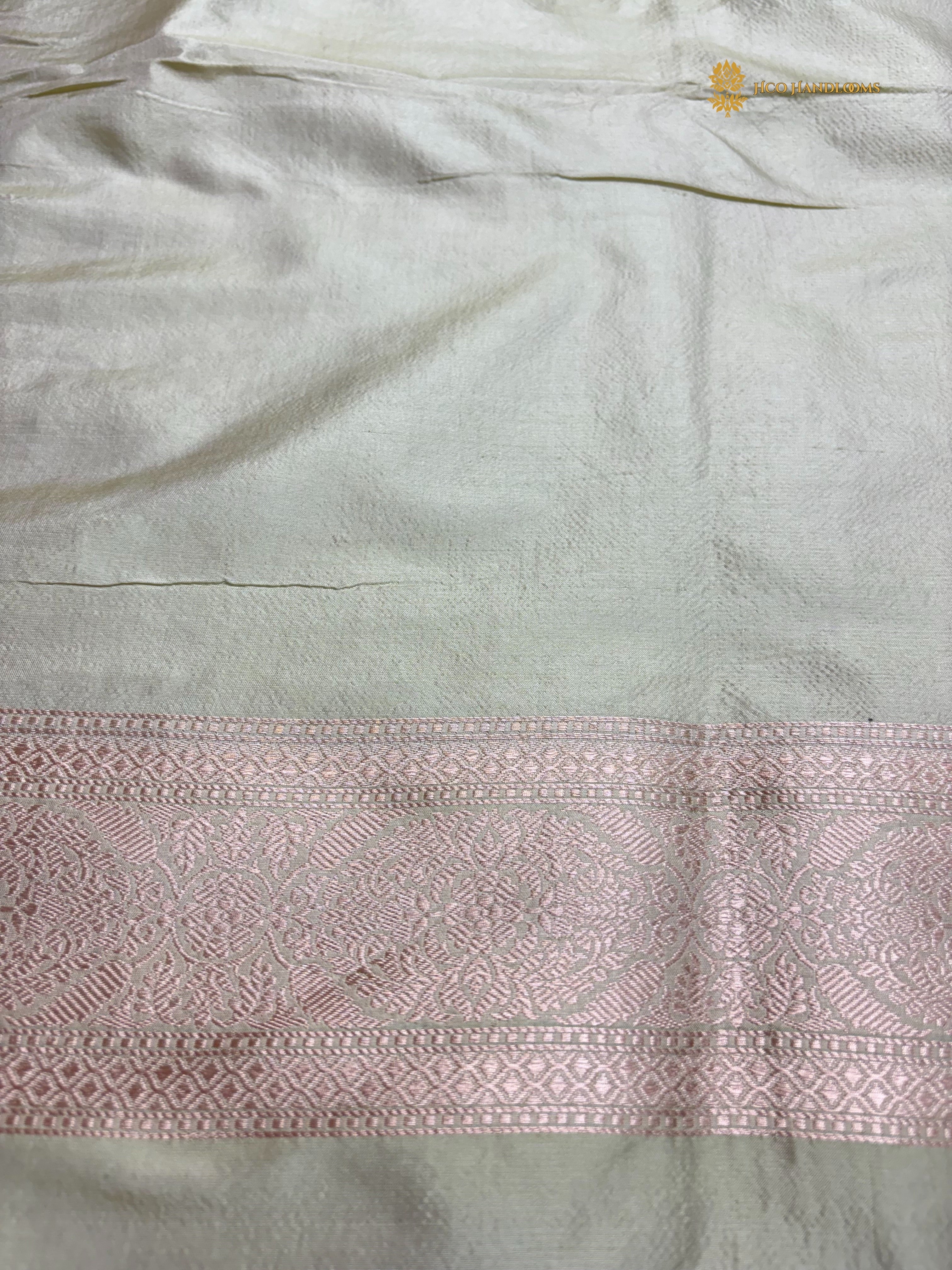 Regal Pure Katan Silk Handloom Banarasi Saree - All Over Jaal Work