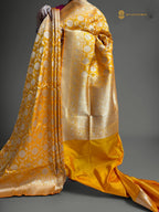 Regal Pure Katan Silk Handloom Banarasi Saree - All Over Jaal Work