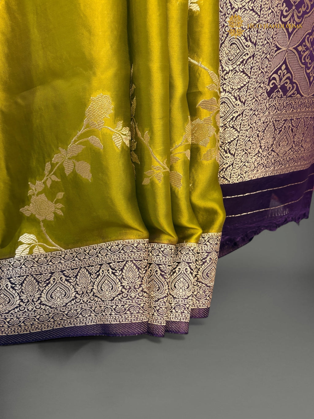 Premium Mashru Crepe Silk Banarasi Saree - All Over Jangla