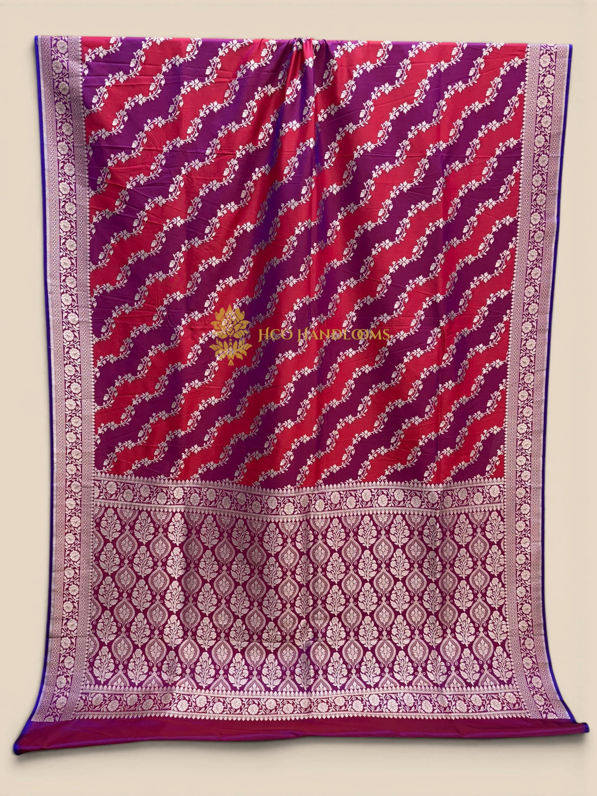 Premium Mashru Katan Silk Banarasi Saree - Rangkat Lahariya