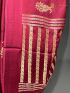 Premium Mashru Crepe Satin Silk Banarasi Saree - All Over Paisley Motifs