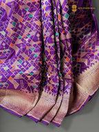 Pure Katan Silk Handloom Geometric Design Banarasi Saree