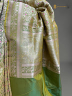 Regal Pure Katan Silk Banarasi Saree - Handwoven Tanchui Brocade